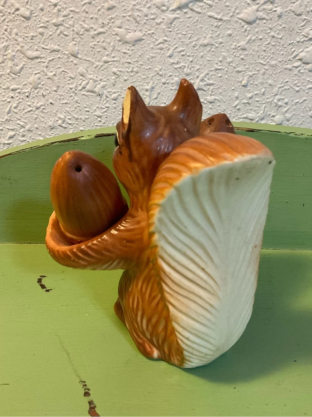 Vintage Squirrel Salt Pepper Ceramic Chipmunk Acorns